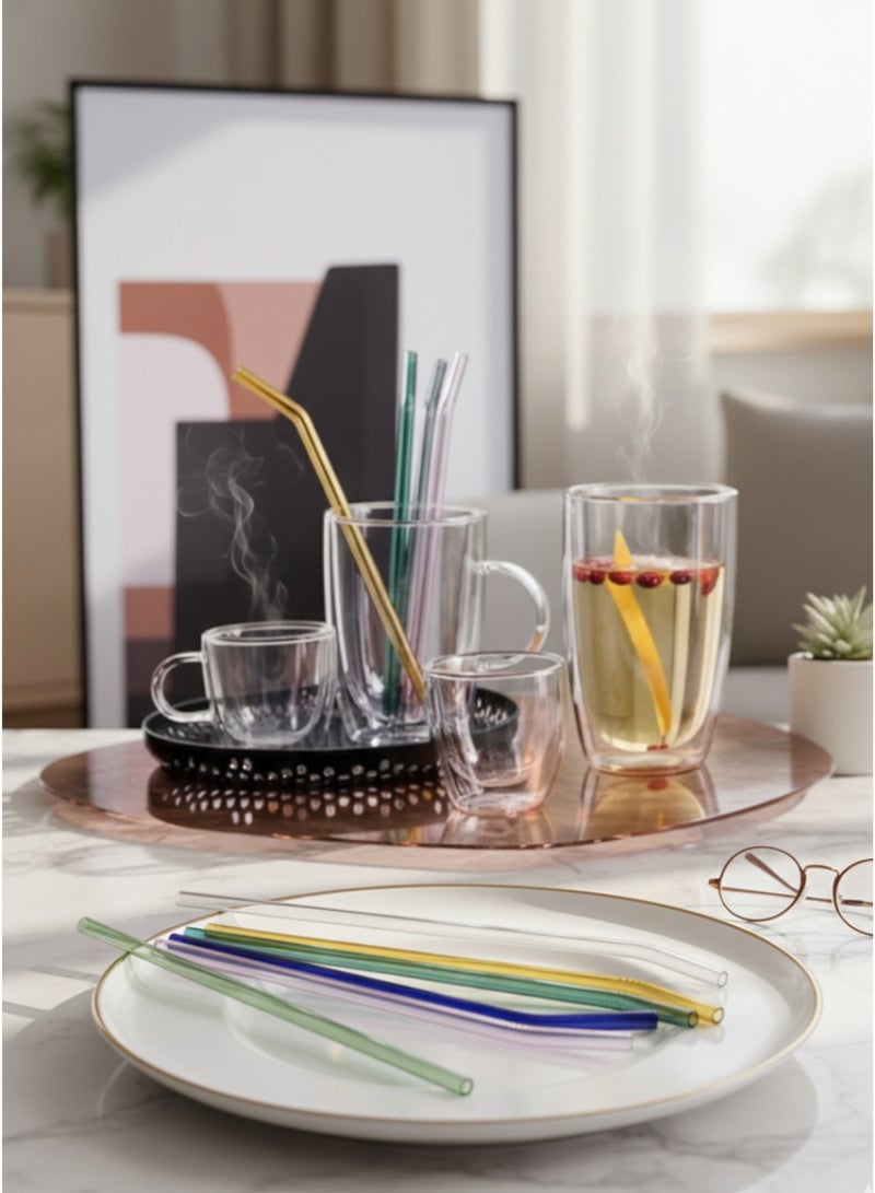 6 Multi-Colored Glass Straws - Image 4